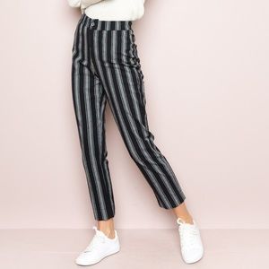 Brandy Melville Black & White Striped Tilden Pants
